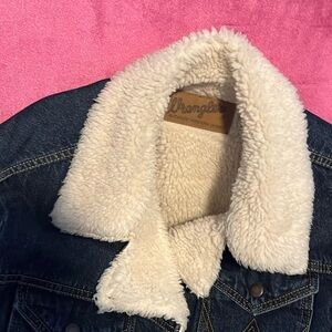 Wrangler denim lined jacket men’s small NWOT
